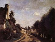 Corot Camille Une Route pres d'Arras oil painting on canvas